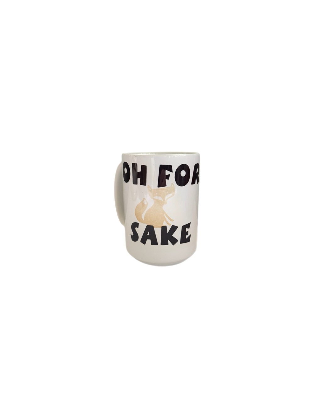 Vintage Oh For Fox Sake Funny Folk Art Ceramic Mug